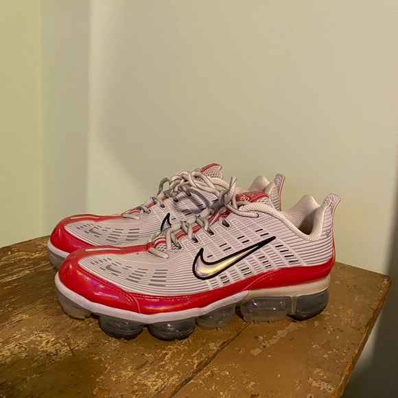 Nike Red and White Air VaporMax Sneakers - Picture 1 of 7